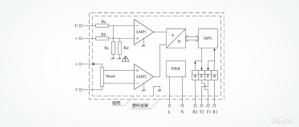 DP800数字功率计功率单元原理图