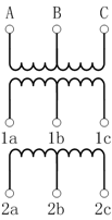 由V联结组成的三相不接地电压互感器 由V联结组成的三相不接地电压互感器