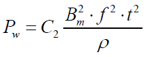 涡流损耗Pw的计算公式