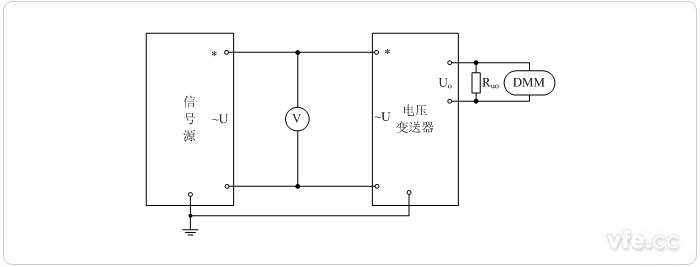 电压输出型电压变送器电压校准接线图 电压输出型电压变送器电压校准接线图