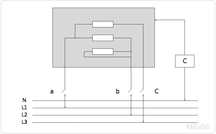 三相电机在工作温度下接触电流的测量电路图 三相电机在工作温度下接触电流的测量电路图
