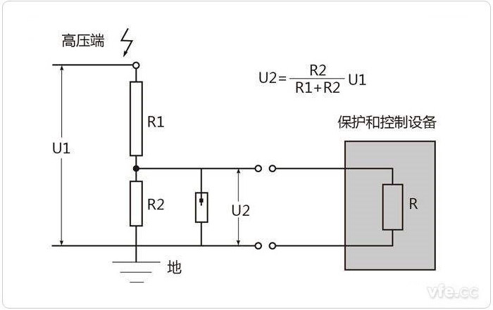电阻分压器原理图 电阻分压器原理图