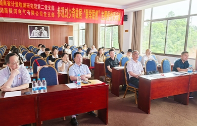 湖南银河电气与湖南省计量检测研究院联合举办刘少奇故居“联学联创”主题党课活动